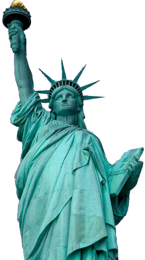 statue of liberty layered